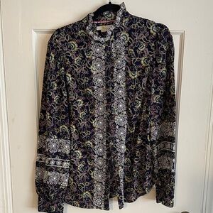Boden Floral Long Sleeve Blouse, size US 10